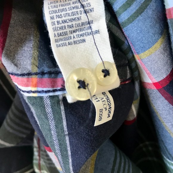 Men's American Eagle Plaid Long Sleeve Button Up Shirt, Size L - Picture 11 of 12